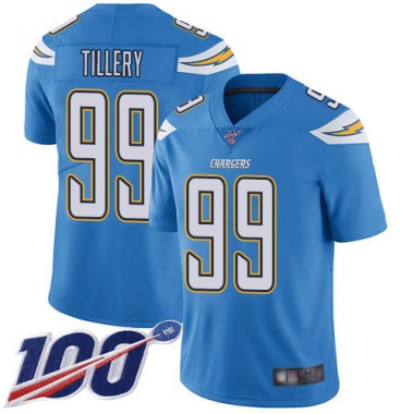 Los Angeles Chargers NFL Football Jerry Tillery Electric Blue Jersey Youth Limited #99 Alternate 100th Season Vapor Untouchable
